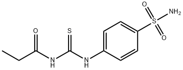 N-({[4-(aminosulfonyl)phenyl]amino}carbonothioyl)propanamide Struktur