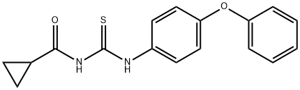 N-{[(4-phenoxyphenyl)amino]carbonothioyl}cyclopropanecarboxamide Struktur