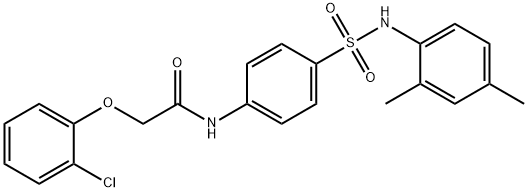 2-(2-chlorophenoxy)-N-(4-{[(2,4-dimethylphenyl)amino]sulfonyl}phenyl)acetamide Struktur