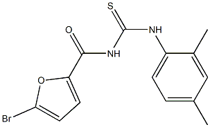 5-bromo-N-{[(2,4-dimethylphenyl)amino]carbonothioyl}-2-furamide Struktur