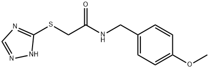 N-(4-methoxybenzyl)-2-(1H-1,2,4-triazol-3-ylsulfanyl)acetamide Struktur