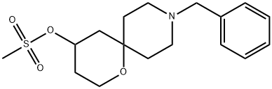 9-benzyl-1-oxa-9-azaspiro[5.5]undec-4-yl methanesulfonate Struktur