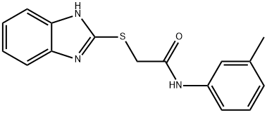 2-(1H-benzimidazol-2-ylsulfanyl)-N-(3-methylphenyl)acetamide Struktur