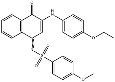 (Z)-N-(3-((4-ethoxyphenyl)amino)-4-oxonaphthalen-1(4H)-ylidene)-4-methoxybenzenesulfonamide Struktur