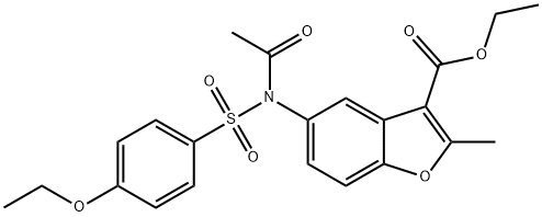 ethyl 5-(N-((4-ethoxyphenyl)sulfonyl)acetamido)-2-methylbenzofuran-3-carboxylate Struktur