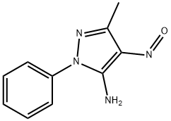 3-methyl-4-nitroso-1-phenyl-1H-pyrazol-5-amine Struktur