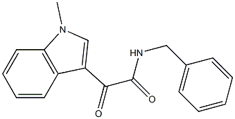 1H-Indole-3-acetamide, 1-methyl-a-oxo-N-(phenylmethyl)- Struktur