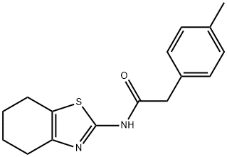 2-(4-methylphenyl)-N-(4,5,6,7-tetrahydro-1,3-benzothiazol-2-yl)acetamide Struktur