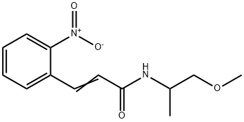 (2E)-N-(1-methoxypropan-2-yl)-3-(2-nitrophenyl)prop-2-enamide Struktur