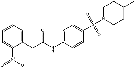 N-{4-[(4-methylpiperidin-1-yl)sulfonyl]phenyl}-2-(2-nitrophenyl)acetamide Struktur