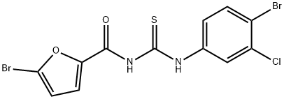 5-bromo-N-{[(4-bromo-3-chlorophenyl)amino]carbonothioyl}-2-furamide Struktur