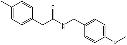 N-(4-methoxybenzyl)-2-(4-methylphenyl)acetamide Struktur