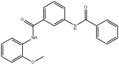 N-(2-methoxyphenyl)-3-[(phenylcarbonyl)amino]benzamide Struktur