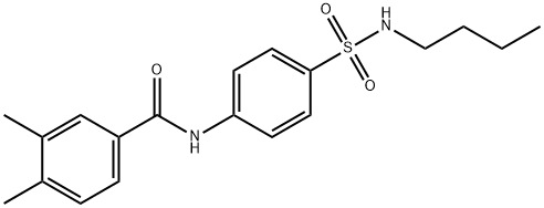 N-[4-(butylsulfamoyl)phenyl]-3,4-dimethylbenzamide Struktur