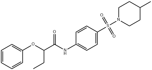 N-{4-[(4-methylpiperidin-1-yl)sulfonyl]phenyl}-2-phenoxybutanamide Struktur