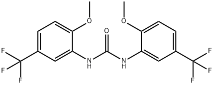 Carbanilide, 2,2'-dimethoxy-5,5'-bis(trifluoromethyl)- Struktur