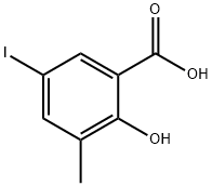 2-Hydroxy-5-iodo-3-methyl-benzoic acid Struktur