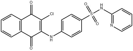 Benzenesulfonamide,4-[(3-chloro-1,4-dihydro-1,4-dioxo-2-naphthalenyl)amino]-N-2-pyridinyl- Struktur