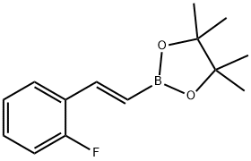 (E)-2-(2-fluorostyryl)-4,4,5,5-tetramethyl-1,3,2-dioxaborolane Struktur