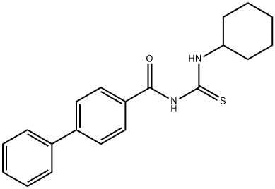 N-[(cyclohexylamino)carbonothioyl]-4-biphenylcarboxamide Struktur