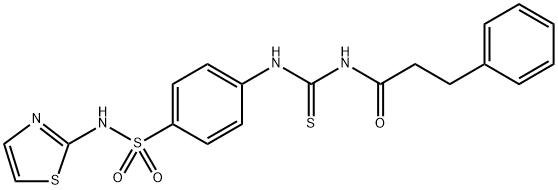 3-phenyl-N-[({4-[(1,3-thiazol-2-ylamino)sulfonyl]phenyl}amino)carbonothioyl]propanamide Struktur