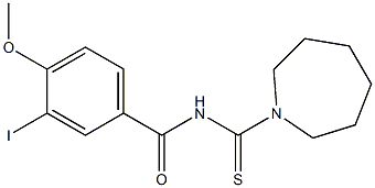 N-(1-azepanylcarbonothioyl)-3-iodo-4-methoxybenzamide Struktur