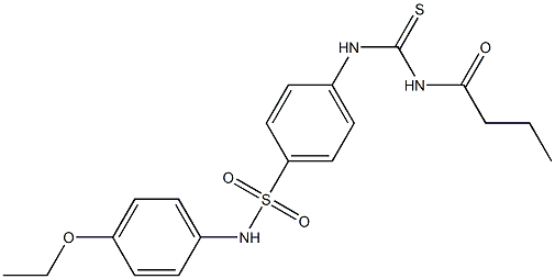 N-{[(4-{[(4-ethoxyphenyl)amino]sulfonyl}phenyl)amino]carbonothioyl}butanamide Struktur