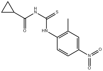 N-{[(2-methyl-4-nitrophenyl)amino]carbonothioyl}cyclopropanecarboxamide Struktur