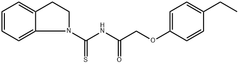 N-(2,3-dihydroindole-1-carbothioyl)-2-(4-ethylphenoxy)acetamide Struktur