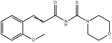 3-(2-methoxyphenyl)-N-(4-morpholinylcarbonothioyl)acrylamide Struktur