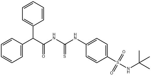 N-[({4-[(tert-butylamino)sulfonyl]phenyl}amino)carbonothioyl]-2,2-diphenylacetamide Struktur