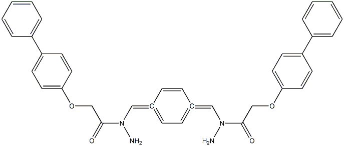 N',N''-[1,4-phenylenedi(methylylidene)]bis[2-(4-biphenylyloxy)acetohydrazide] Struktur