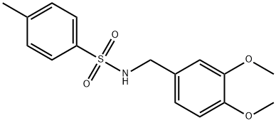 Benzenesulfonamide,N-[(3,4-dimethoxyphenyl)methyl]-4-methyl- Struktur