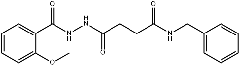 N-benzyl-4-[2-(2-methoxybenzoyl)hydrazinyl]-4-oxobutanamide Struktur