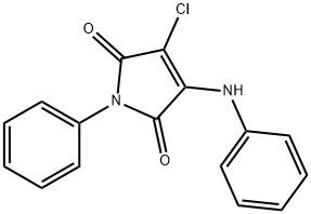 1H-Pyrrole-2,5-dione, 3-chloro-1-phenyl-4-(phenylamino)- Struktur