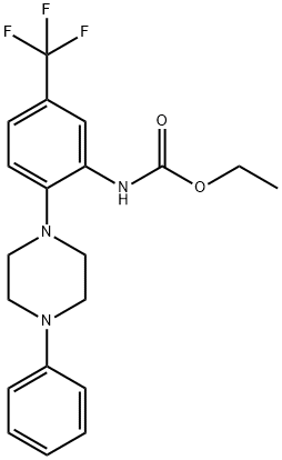 ethyl [2-(4-phenylpiperazin-1-yl)-5-(trifluoromethyl)phenyl]carbamate Struktur