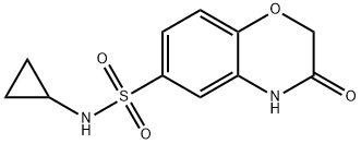 N-cyclopropyl-3-oxo-3,4-dihydro-2H-1,4-benzoxazine-6-sulfonamide Struktur