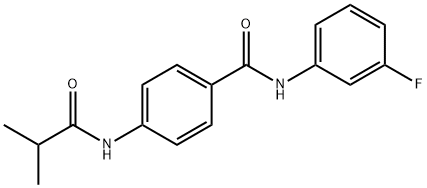 N-(3-fluorophenyl)-4-[(2-methylpropanoyl)amino]benzamide Struktur