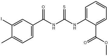 methyl 2-({[(3-iodo-4-methylbenzoyl)amino]carbonothioyl}amino)benzoate Struktur