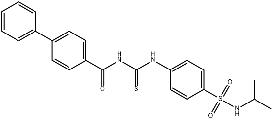 N-[({4-[(isopropylamino)sulfonyl]phenyl}amino)carbonothioyl]-4-biphenylcarboxamide Struktur