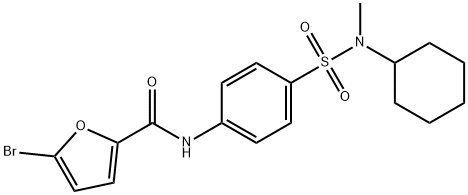 5-bromo-N-[4-[cyclohexyl(methyl)sulfamoyl]phenyl]furan-2-carboxamide Struktur