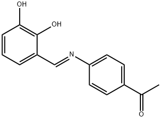 1-{4-[(2,3-dihydroxybenzylidene)amino]phenyl}ethanone Struktur