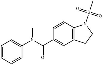 N-methyl-1-methylsulfonyl-N-phenyl-2,3-dihydroindole-5-carboxamide Struktur