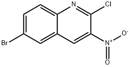 6-bromo-2-chloro-3-nitroquinoline Struktur