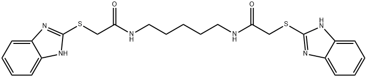 N,N'-pentane-1,5-diylbis[2-(1H-benzimidazol-2-ylsulfanyl)acetamide] Struktur