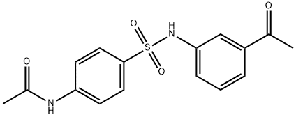 N-(4-{[(3-acetylphenyl)amino]sulfonyl}phenyl)acetamide Struktur