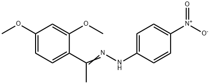 1-[1-(2,4-dimethoxyphenyl)ethylidene]-2-(4-nitrophenyl)hydrazine Struktur