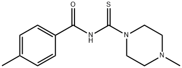 4-methyl-N-[(4-methyl-1-piperazinyl)carbonothioyl]benzamide Struktur