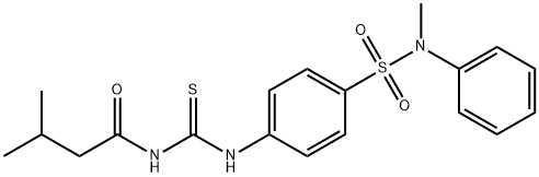 3-methyl-N-{[(4-{[methyl(phenyl)amino]sulfonyl}phenyl)amino]carbonothioyl}butanamide Struktur