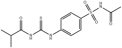 N-[({4-[(acetylamino)sulfonyl]phenyl}amino)carbonothioyl]-2-methylpropanamide Struktur